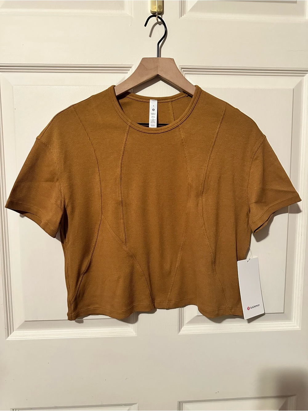 Lululemon | Top | Lululemon Ribbed Modal-Cotton T-Shirt | Spiced Bronze